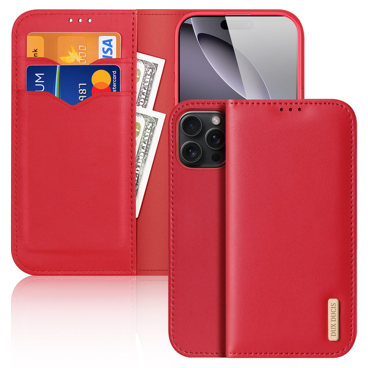 Hivo Series Leather Wallet Case iPhone 16 Pro